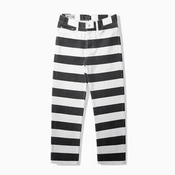 [24 Uur Snelle Verzending] 16Oz Hoge Kwaliteit Zwaargewicht Katoenen Mannen Gestreepte Dikke Canvas Broek Duurzame Casual Rechte Lading Broek