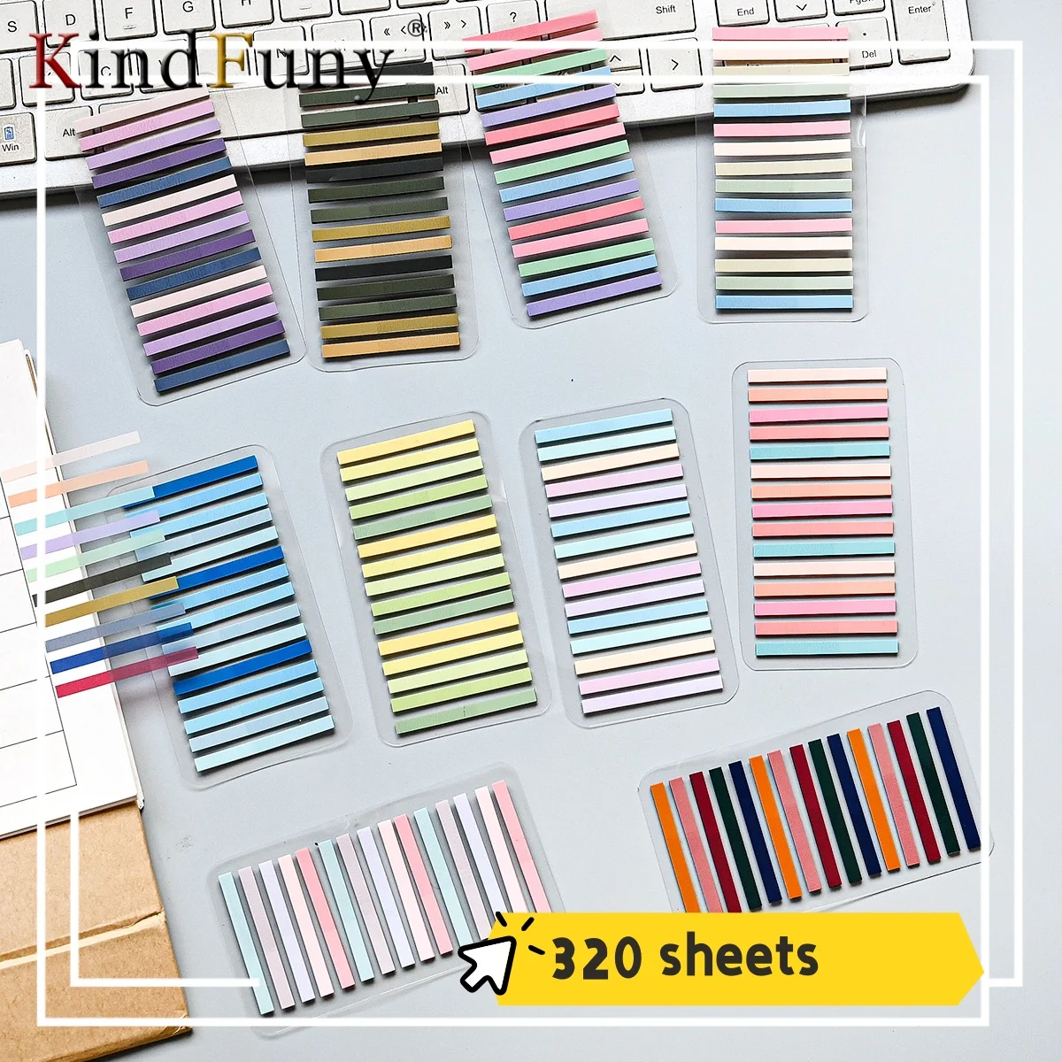 320Pcs Cute Sticky Note Page Markers Reusable File Index Stickers Tabs Waterproof Question Flags for Office School Supplies