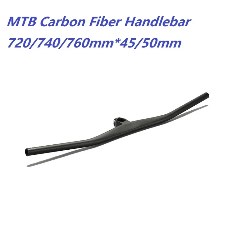 Full Carbon Fiber MTB Handlebar Integrated BMX Racing Bikes Handlebar UD Matte Bike Handle Bars 720/740/760mm Bicycle Parts