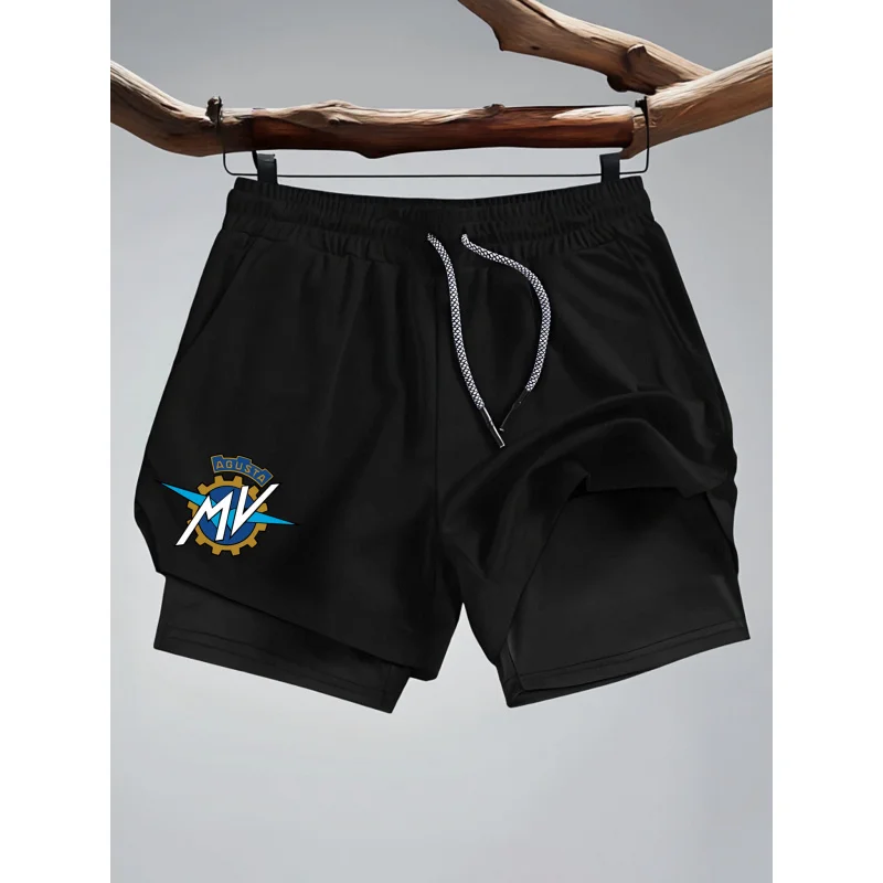Pantalones cortos Augusta Mv Agusta para hombre, pantalones cortos deportivos para fitness, pantalones cortos ajustados informales para entrenamiento en la playa, estilo diario