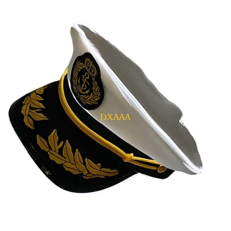 DXAA COTTON CAPTAIN HAT مع LED ضوء مثالي لحفلات موضوع تأثيري والمزيد