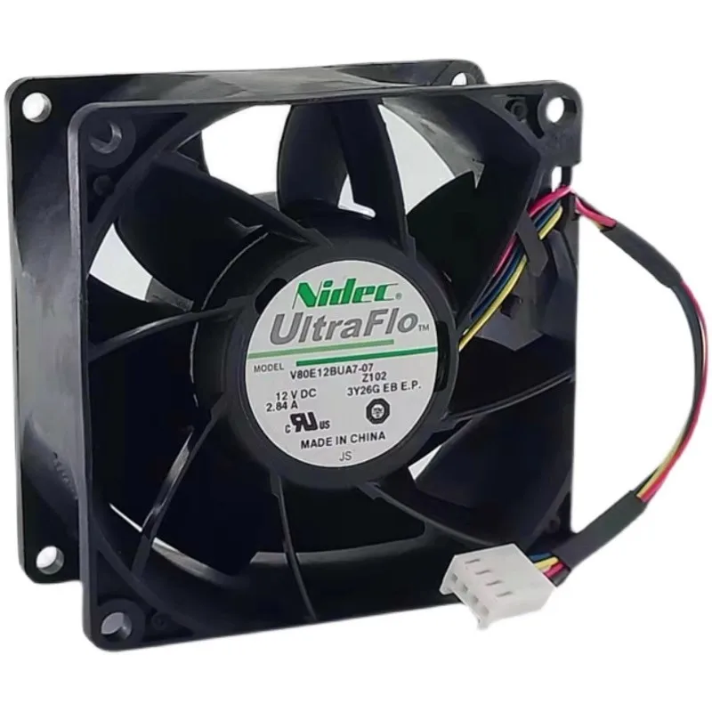 

New Cooler Fan 4-wire for Nidec V80E12BUA7-07 12V 2.84A 8cm 8038 PWM Speed Regulation Cooling Fan 80*80*38MM