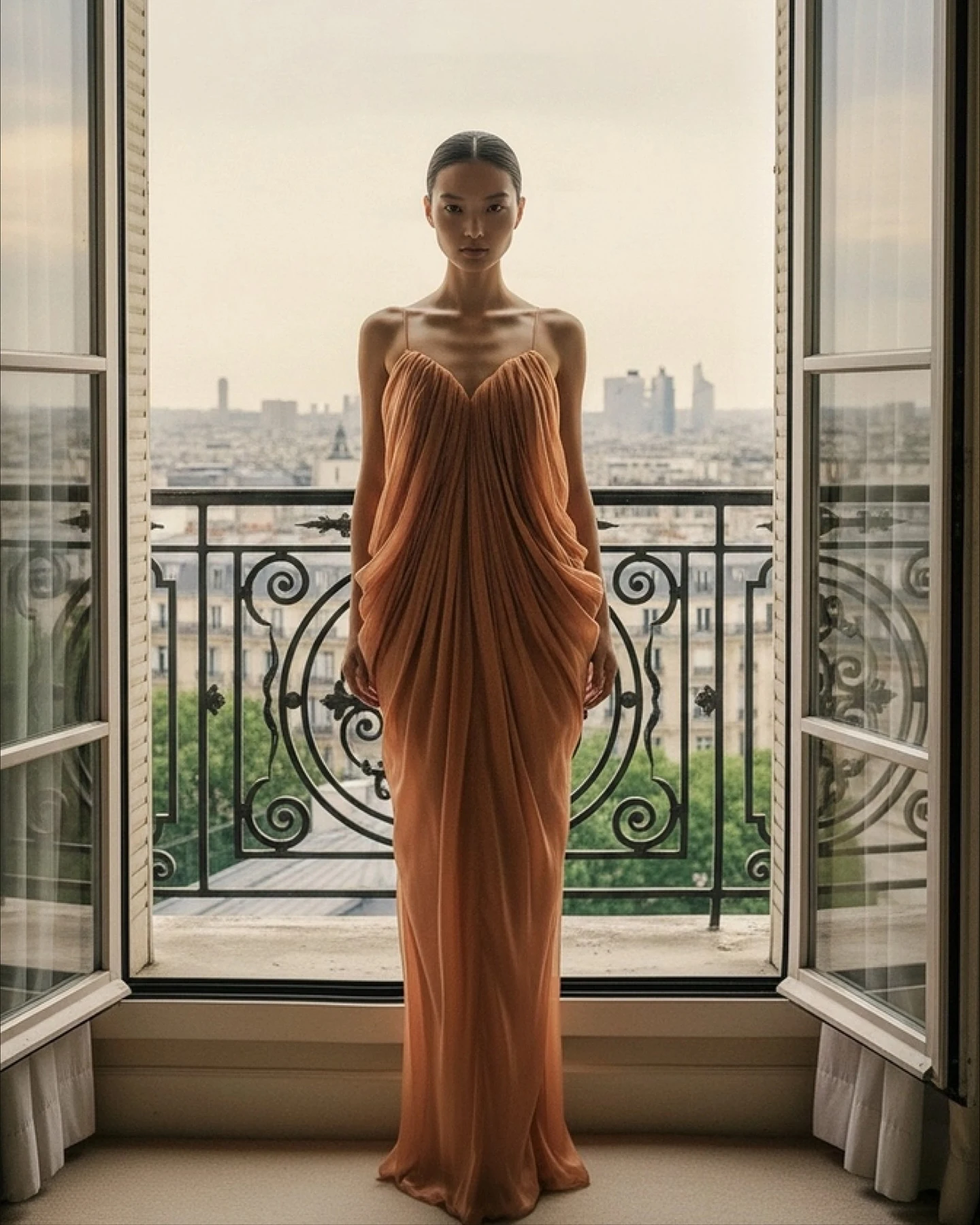 فستان ماكسي أنيق بحزام سباغيتي ثنيات من الحرير والساتان فستان السجادة الحمراء على شكل حرف v بدون ظهر طويل للحفلات الراقصة للنساء فستان سهرة رسمي #3