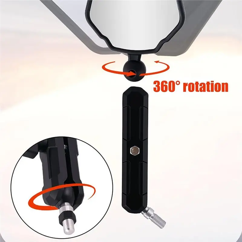 Weatherproof Foldable Rear View Mirrors For Adventure Motorcycle Wide Viewing Angle Easy Install For GY300NK Design
