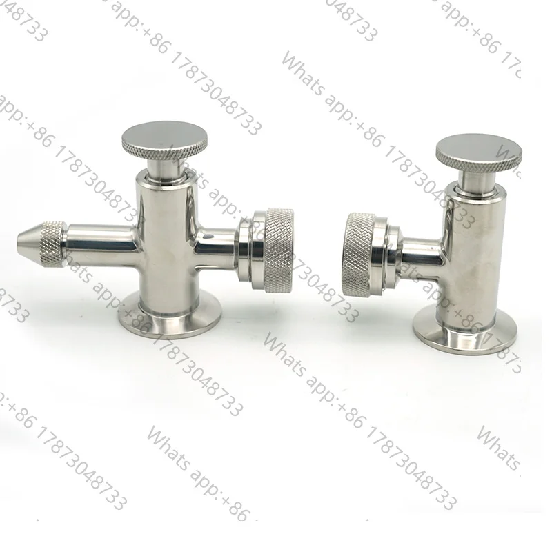 Stainless steel quick-loading liquid level gauge Angle valve Mirror polishing Sanitary grade Clamp copy Glass tube belt sampling