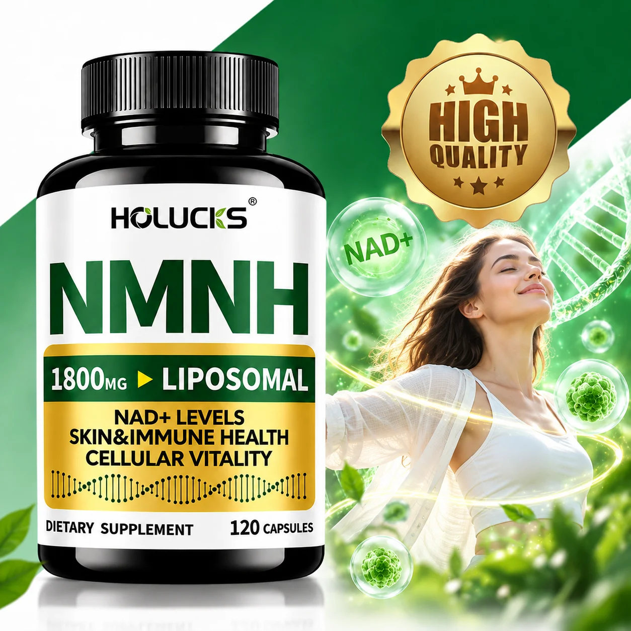 Advanced NMNH Supplement, Support Cellular Energy Generation, Promote Healthy Aging, Support Immune Energy,  for Men & Women
