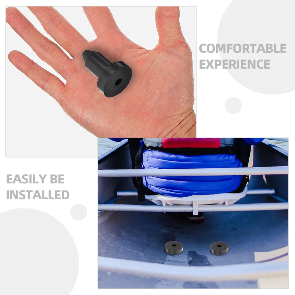 

6Pcs Kayak Drain Plug Replacement Rubber Boat Hole Stopper Marine Drain Plug Anti-Leak Marine Accessory Rubber Boat Accessory