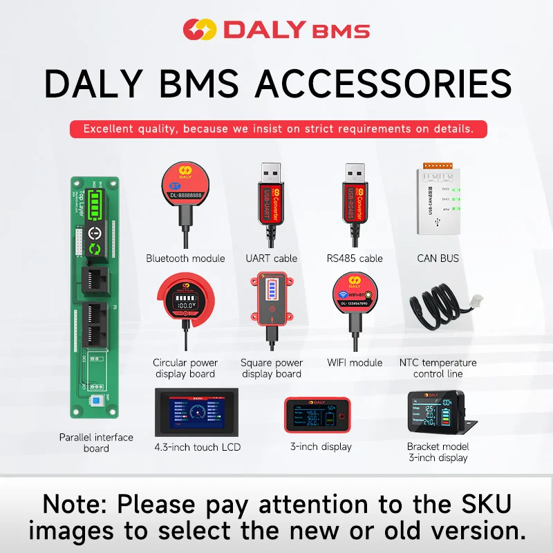 Daly Smart BMS for LiFePO4 3S-24S 30A-500A