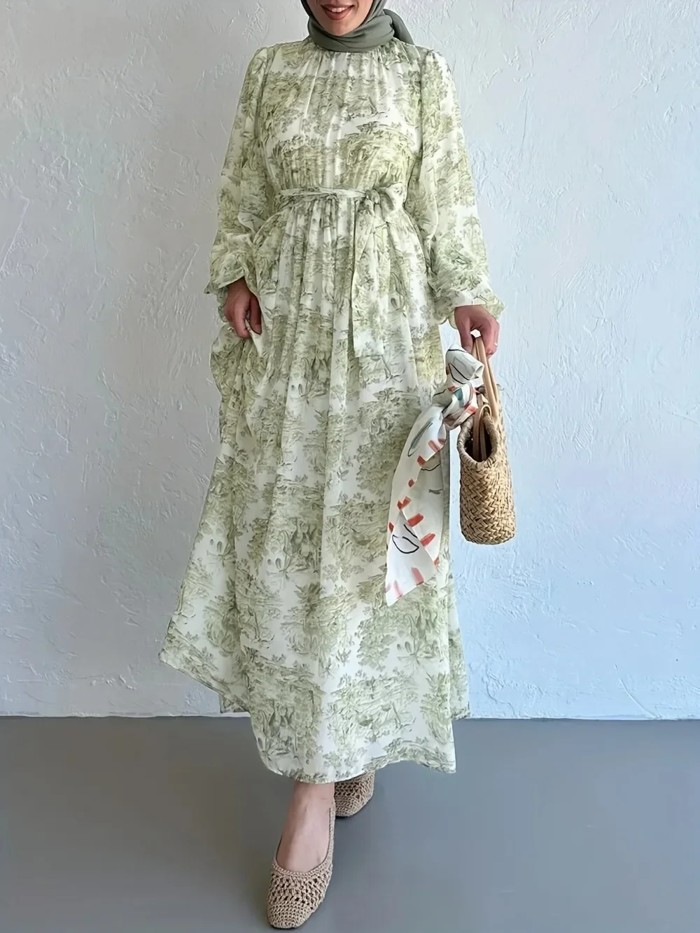 두바이 프린트 드레스 여성 아바야 이드 무슬림 파티 잘라비야 모로코 카프탄 2026 라마단 롱 드레스 베스티도스 라르고스 아랍 롱 로브