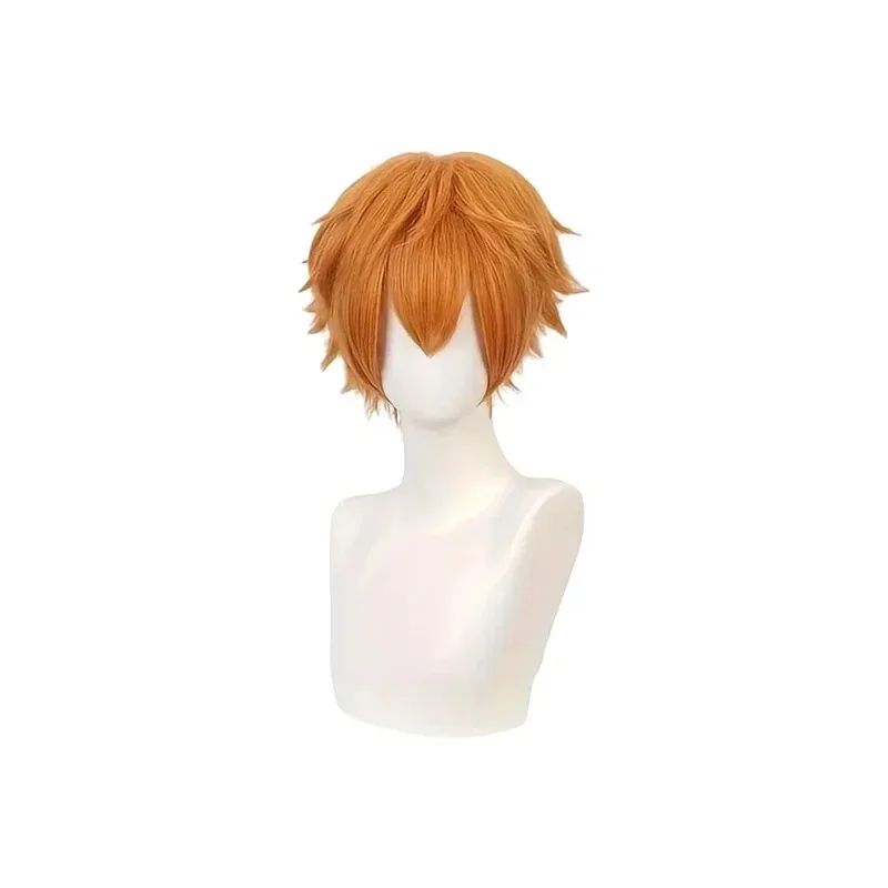 Anime Toilet Bound Hanako Minamoto Kou Pelucas cortas amarillas para cosplay Peluca de pelo sintético resistente al calor