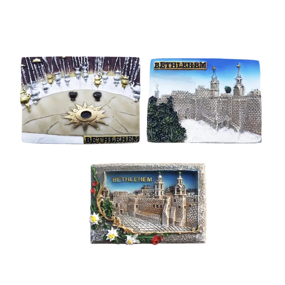 

Asia Palestine Bethlehem Tourist Souvenir Fridge Magnets Decoration Articles Handicraft Magnetic Refrigerator Collection