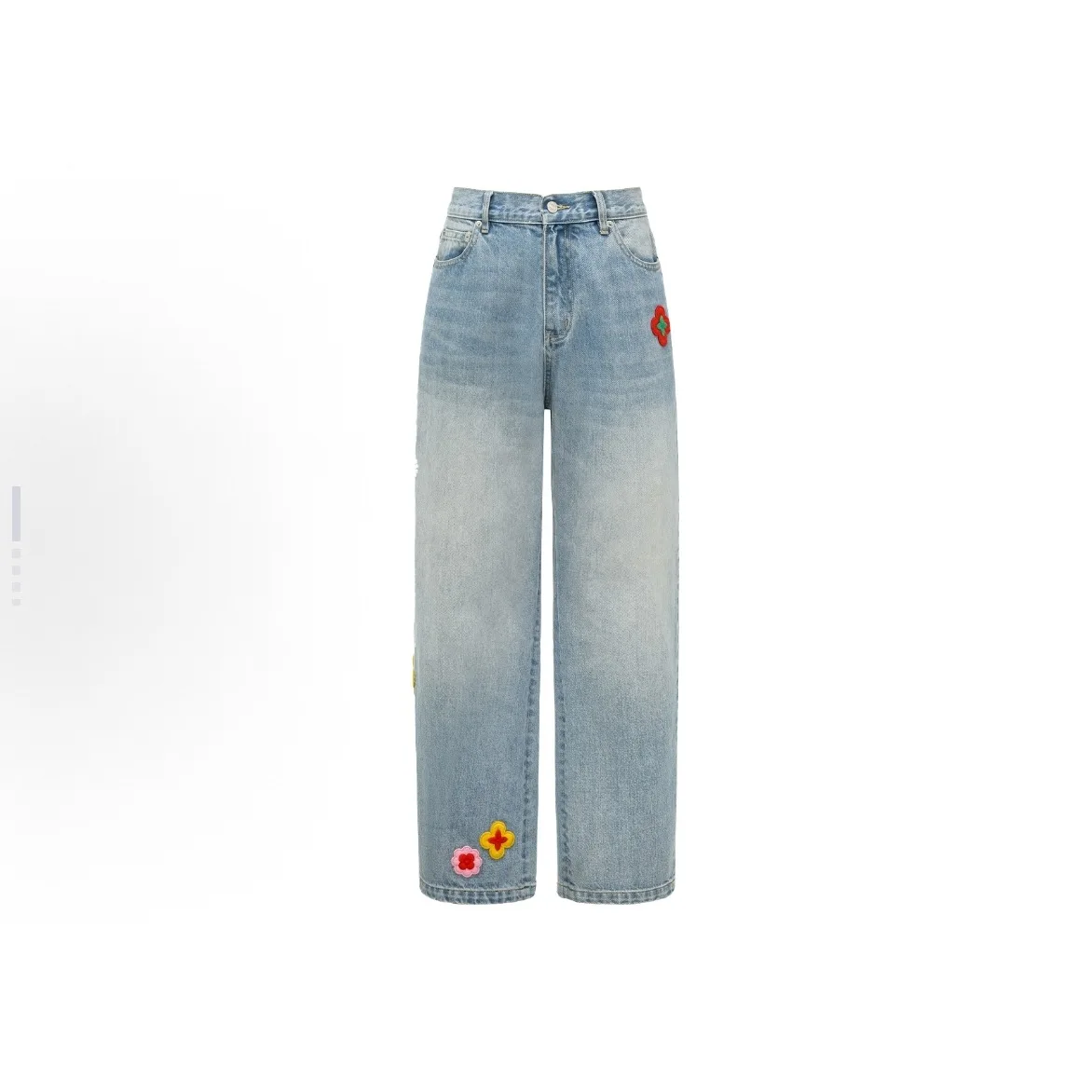 

Goodbrand New 2026 High-Quality Floral 3D Embroidery Vintage Raw Denim Jeans for Men and Women