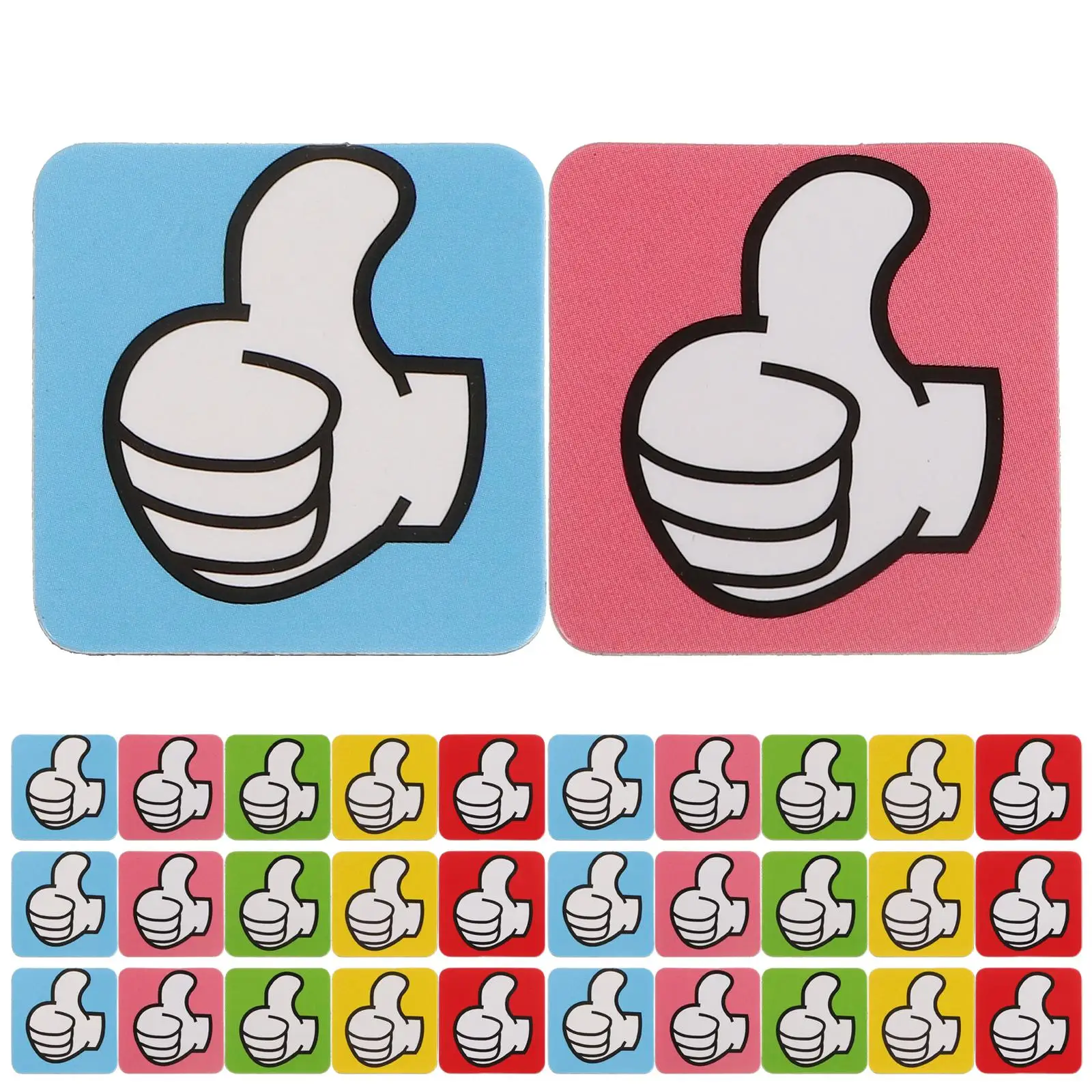 

100 Pcs Magnetic Stickers Thumb Up Tiles for Kids Teaching Supplies Awards Bulk Soft Rubber Magnets Use