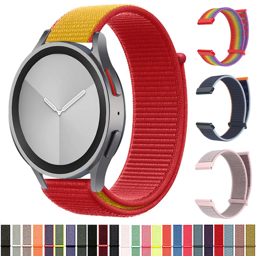 Nylon loop For Samsung Galaxy Watch 6/5/5pro/4/Classic Active 2 Band 20mm/22mm sport bracelet huawei watch gt 4 2-2e-3 pro strap