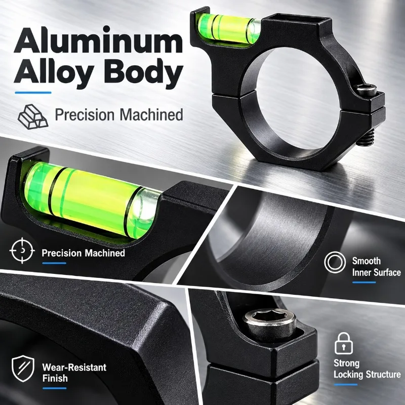 Aluminum Alloy 1 Inch Pipe Holder, 25.4mm Level Clamp with Calibration Fittings