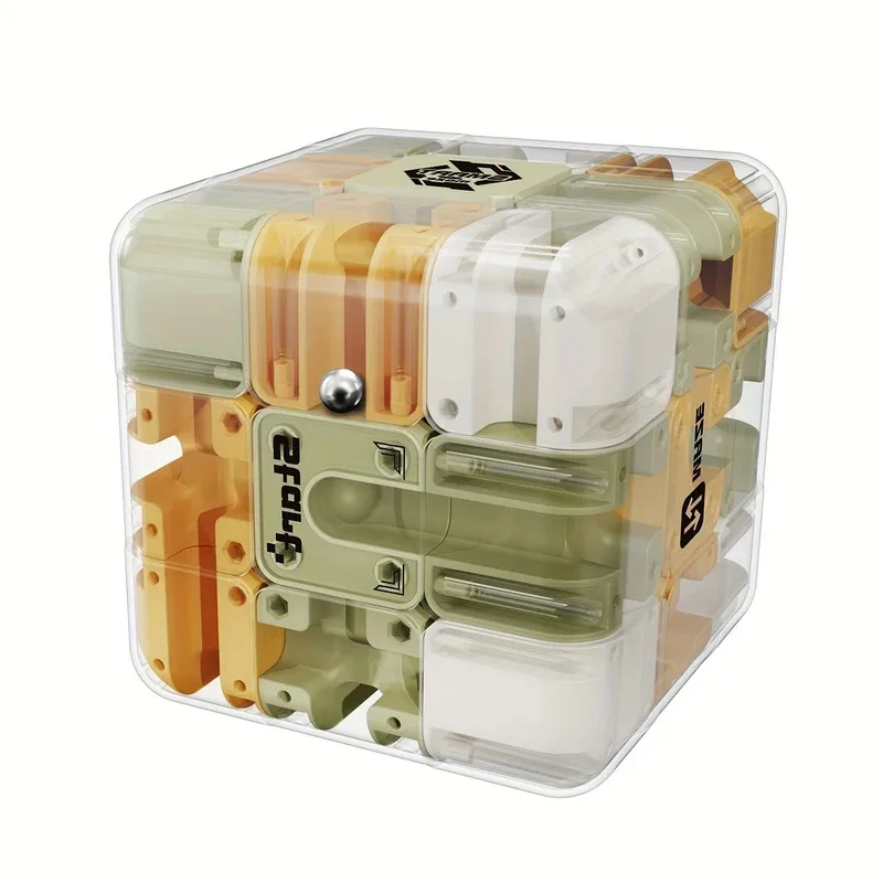 Labirinto transparente de seis lados cubo mágico 3x3 3d quebra-cabeça labirinto jogo cubos de velocidade labirinto brinquedos para crianças, brinquedos educativos das crianças