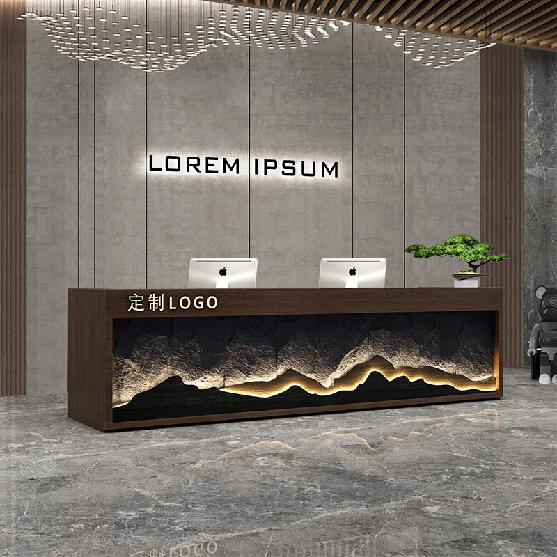 

Кассовая стойка, простой современный салон красоты, барный светильник, роскошная компания, компактная стойка регистрации, мебель