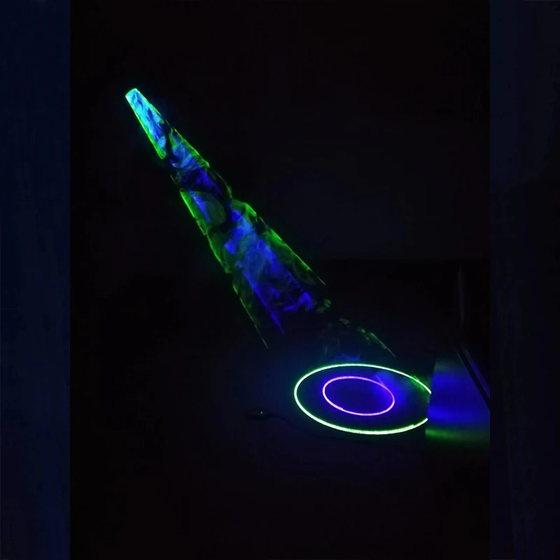 2024 Update Green And Blue Vortex Laser Glove Stage Event Nightclub Dancer Costume LED Light Gloves Performance Atmosphere Props