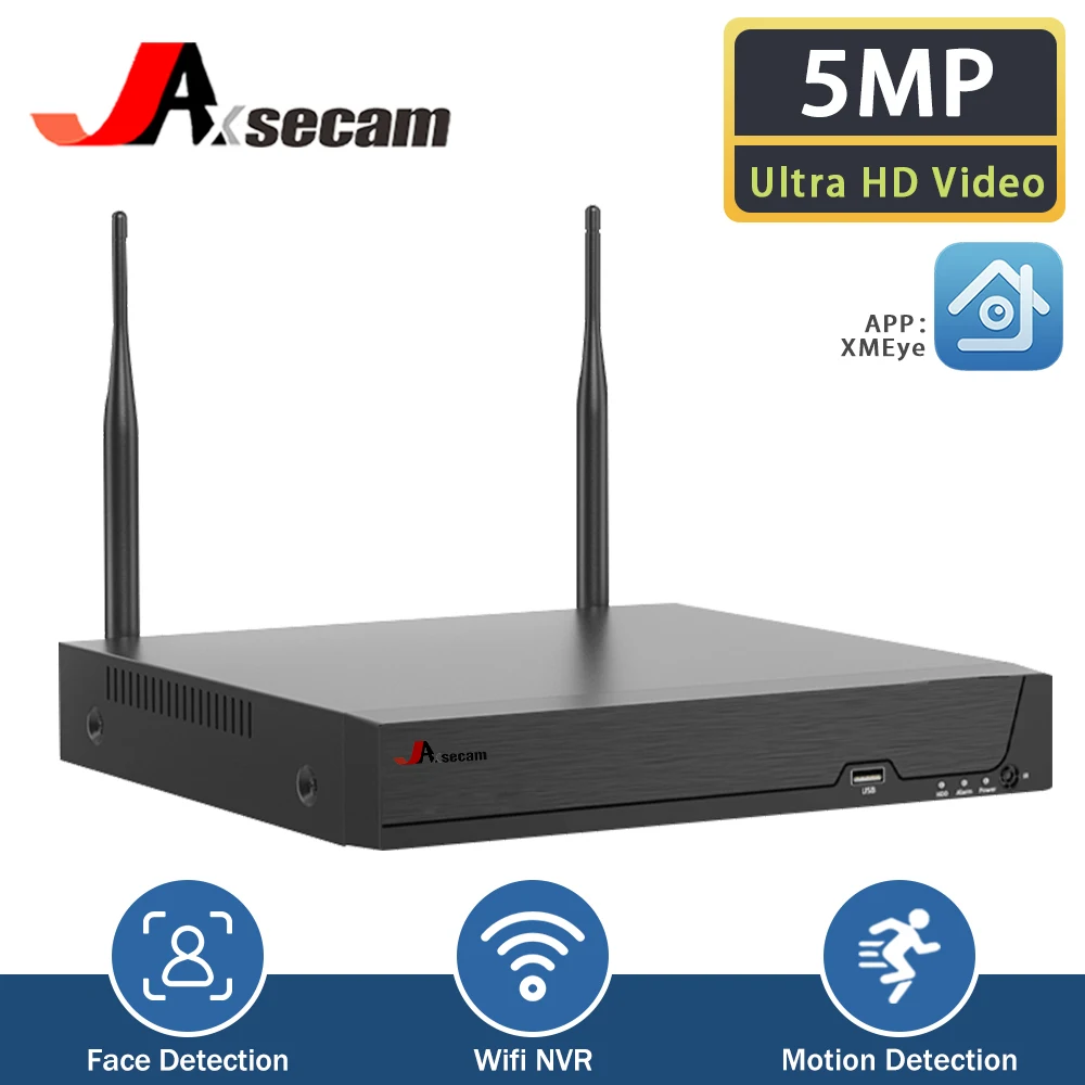 8CH H.265 3MP 4CH 5MP perekam NVR nirkabel Wifi CCTV sistem kamera P2P IP kamera jaringan perekam Video NVR untuk ICsee XMeye APP