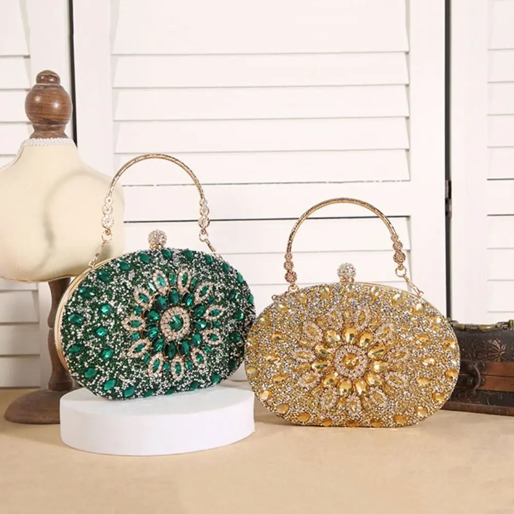 

Fashion Luxury Rhinestone Evening Banquet Bag Shoulder Bag Crystal Qipao Handbag Wrist Bag Ladies Clutch Bag Party