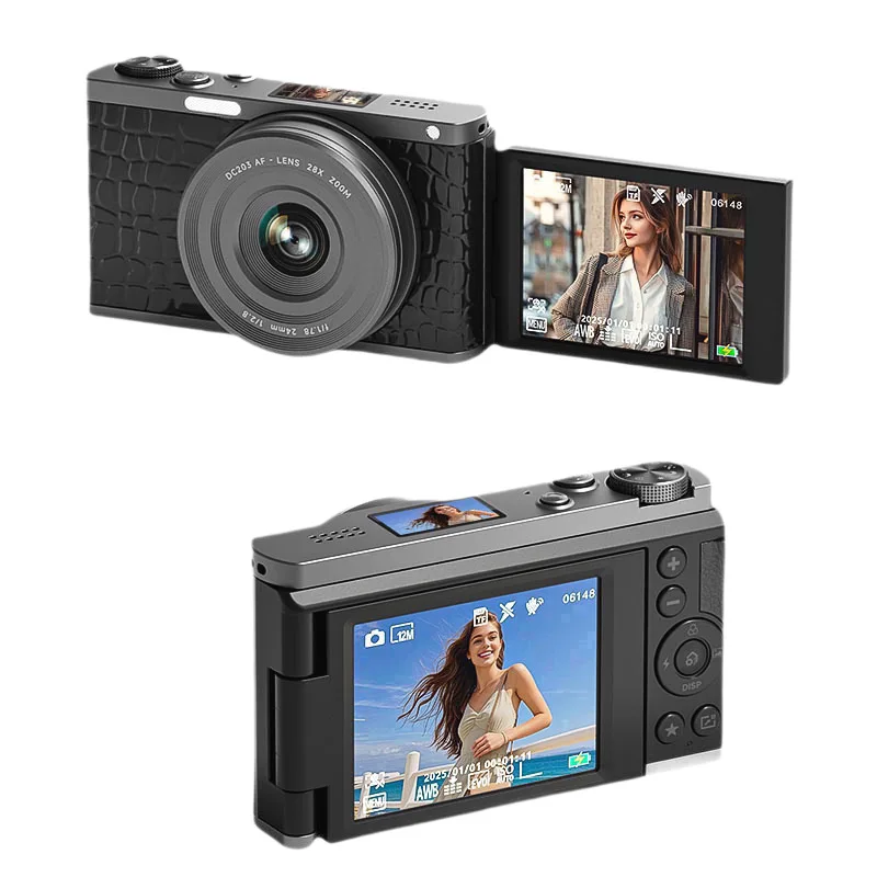 DC203 Waist-Level Viewfinder Mirrorless Digital Camera 4K HD 68-Megapixel Photo Video Recording Entry-Level Model
