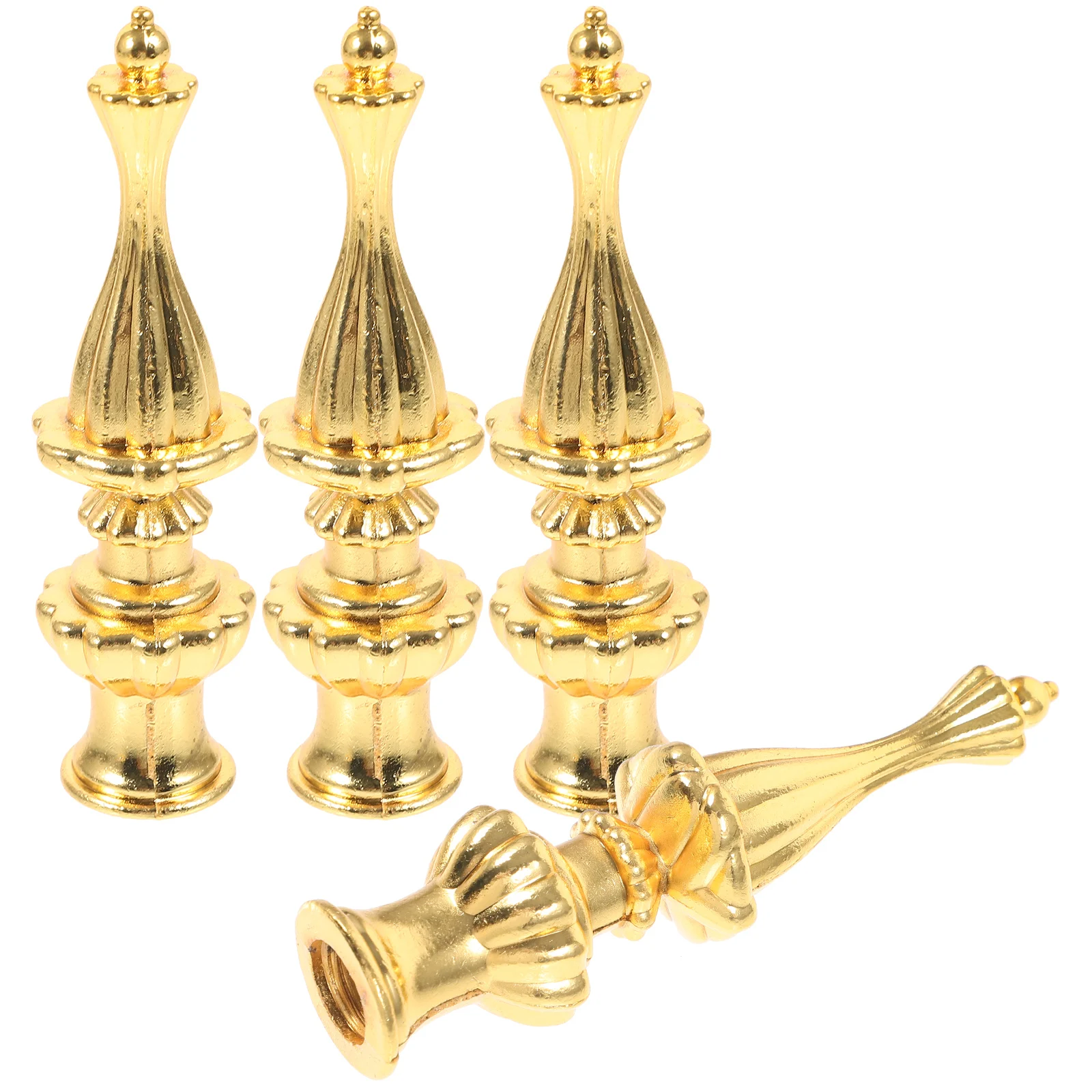 

4 pcs Lamp Knobs for Table Floor Lamps Gold Metal Cap Shade Top Decorative Lighting Decorative Lamp Finial Knob Accessories
