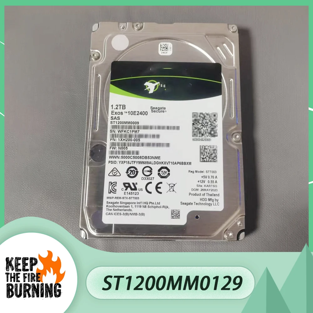 For Seagate HDD ST1200MM0129 Exos10E2400 1.2T 10K SAS 2.5'' 12Gb Hard Disk