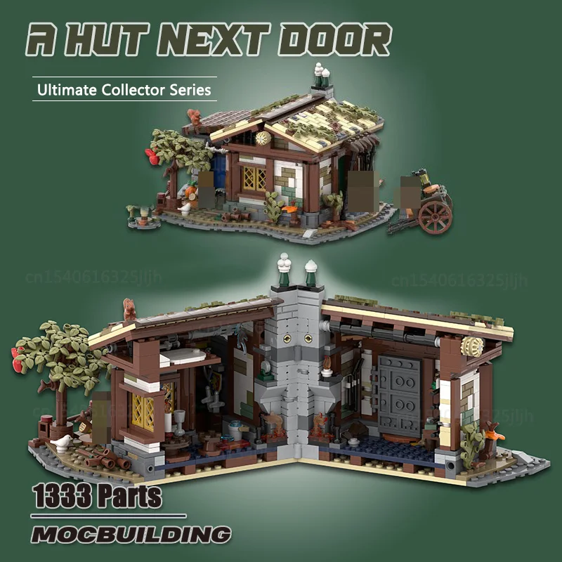 

A Hut Next Door Moc Castle Building Block Camp Medieval Streetview Model DIY Assembly Technology Bricks Toys Xmas Gift