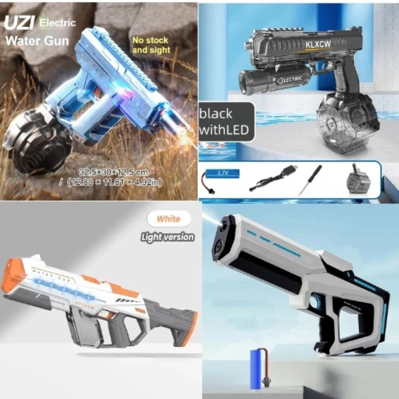 

Электрический водный пистолет серии Toy Powerful Water Pistol / Gatling UZI Blaster, большой емкости, для игр на открытом воздухе, летний бассейн, игрушка для детей и мальчиков
