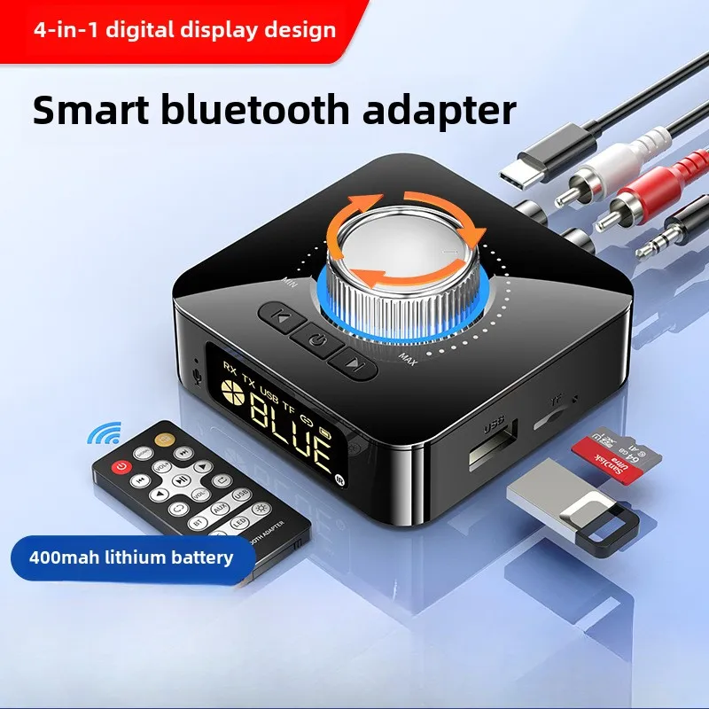 NFC Bluetooth 5.4 Audio Receiver 3.5mm AUX RCA Stereo Lossless Music Wireless Adapter  Type-C  U-Disk Play Remote Control2in1