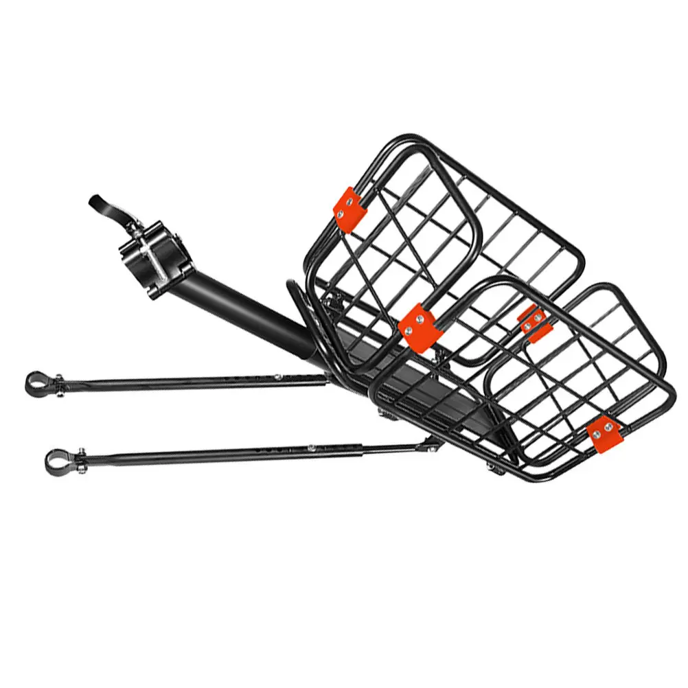 

Bike Rear Aluminum Alloy Storage Basket Cargo Container Accessories Durable Stable Safe Bike Accessories Long Life