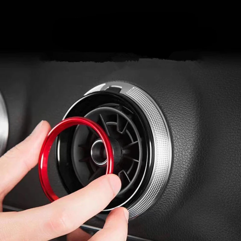 For Audi A3 8V S3 RS3 2014-2020 Air Center Console Vent Outlet Trim Inner Ring Cover Sportback Sedan Interior Car Accessories