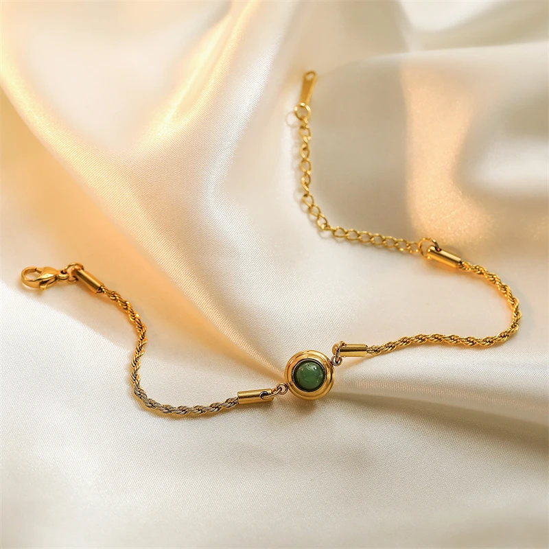Ins Style Fashion Simple Geometric Stainless Steel Bracelet Women Personalized Exquisite Jewelry Bracelet Accessories Wholesale