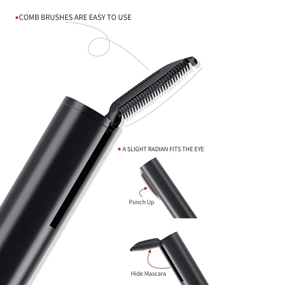Mascara impermeabile a lunga durata Mascara allungante impermeabile con inchiostro nero Mascara antideflagrante dall'aspetto naturale senza impacchi