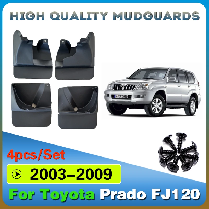 

OE Styled Molded Mud Flaps For Toyota Land Cruiser Prado FJ120 120 2003-2009 Mudflaps Splash Guards Mudguards Front or Rear