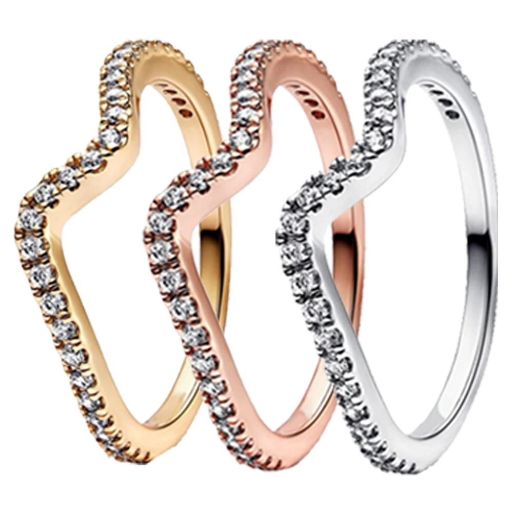 Hot Sale Original 925 Sterling Silver Woman Ring Galaxy Blue Zircon Sun Star Moon Wedding Stacking Ring Jewelry Gift For Women
