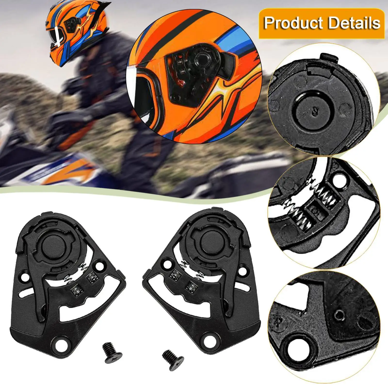 2Pcs Helmet Visor Base Maintenance Directly Replace for Gsb RC3 360D 4