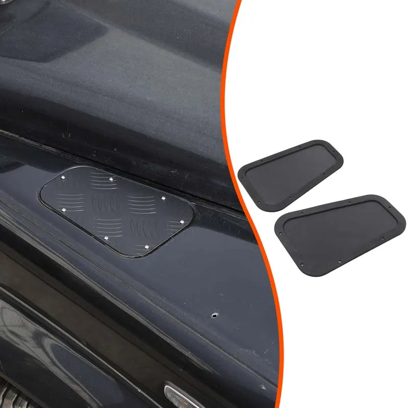 

For 2004-18 Land Rover Defender 90 110 aluminum alloy car hood air outlet protective mesh cover sticker car exterior accessories