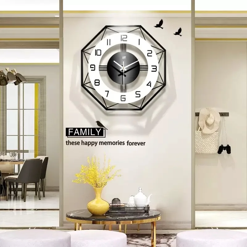 

Nordic Minimalist Wall Clock Home Decor Clock Fashionable and Creative Clock Living Room Wall Clock