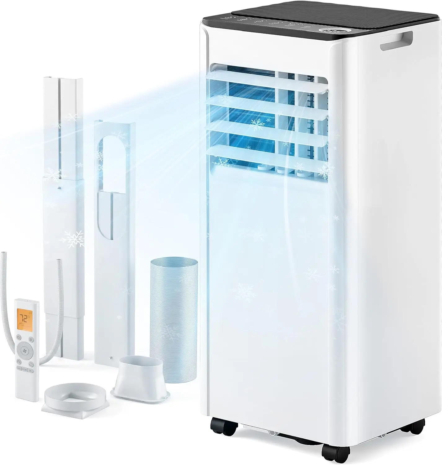 8,000 BTU Portable Air Conditioners, 4-in-1 Portable AC Unit Cools Up to 350 Sq.Ft, with Cool, Fan, Dehumidifier, Sleep Modes, 2