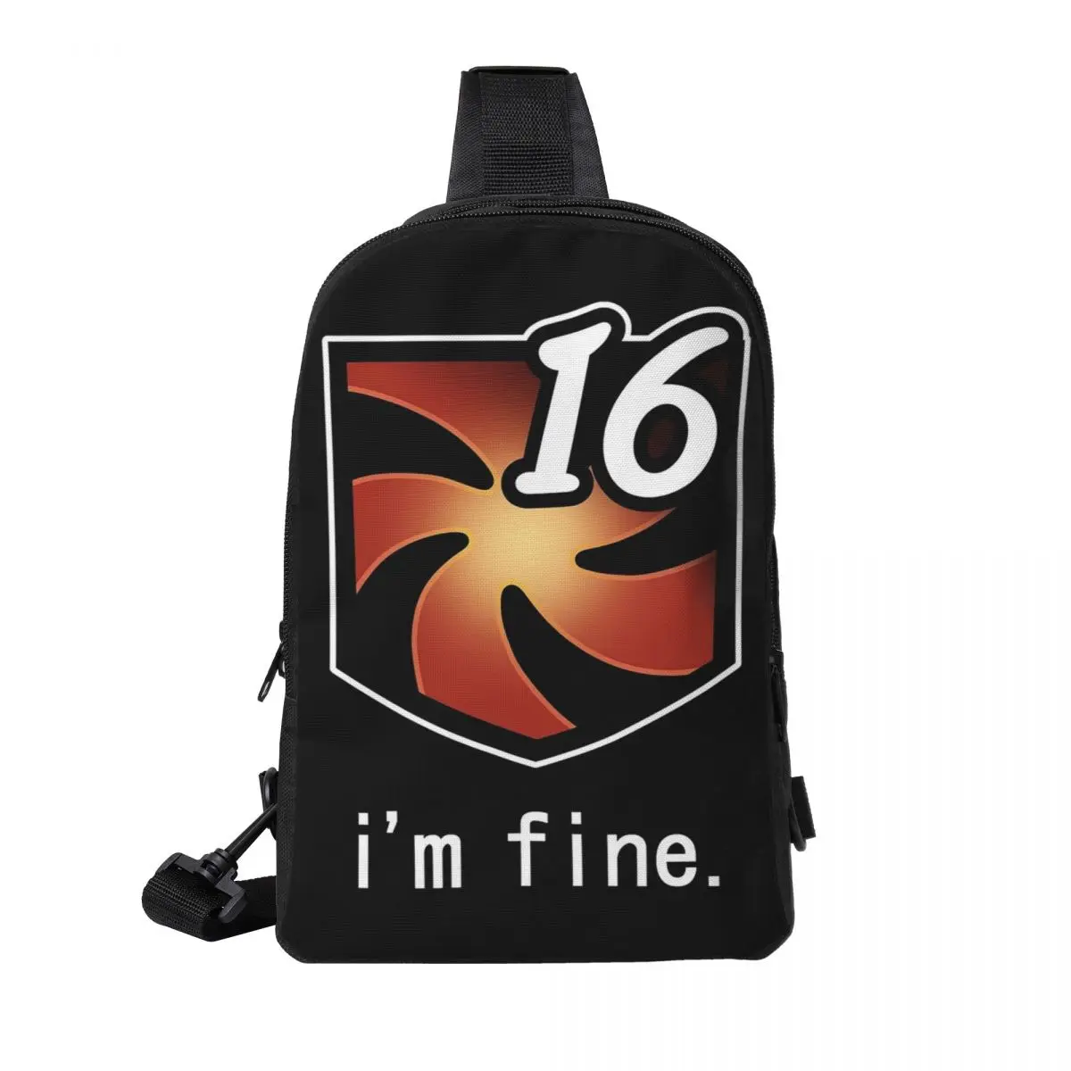

I'm Fine Vuln Stacks Chest Bag Men Sling Crossbody Backpack Chest Bag Traveling Hiking Daypack Shoulder Bag