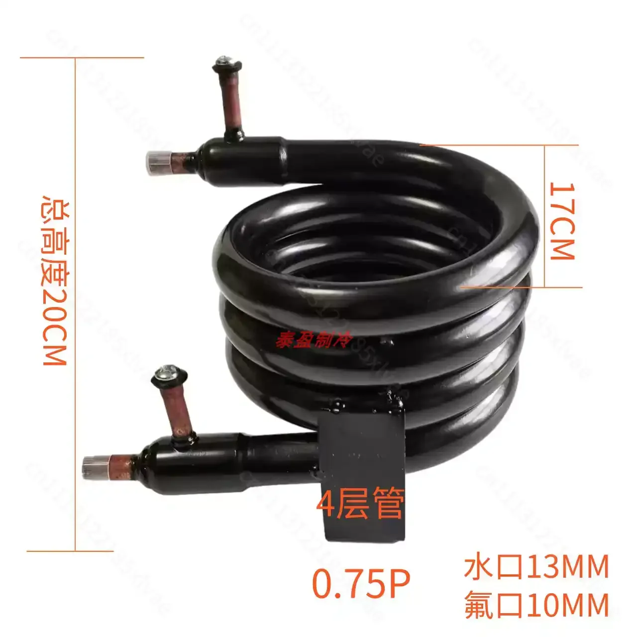 Water Cooled Heat Dissipation Condenser Sleeve Coil, For Ice Making Machine, Air Conditioning Heat Pump Unit