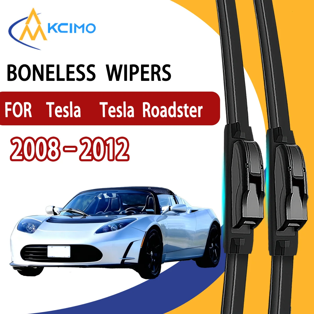

2Pcs Front Windshield Wiper Blades For Tesla Tesla Roadster 2008–2012 Windscreen Window Car Accessories