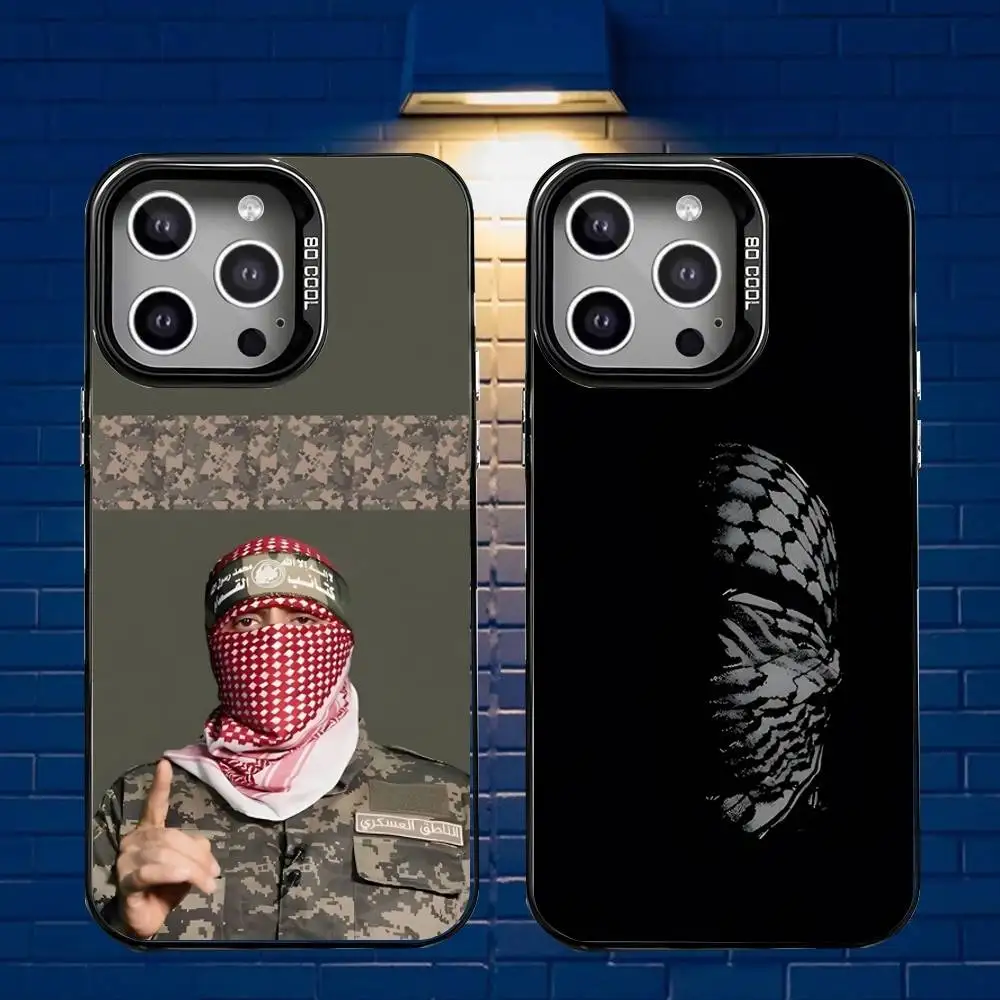 

A-Abu Obaida Phone Case For iPhone 17,16,15,14,13,12,X,8,Pro,Max,Plus,SE4,Air,Mini HD Black IMD Matte