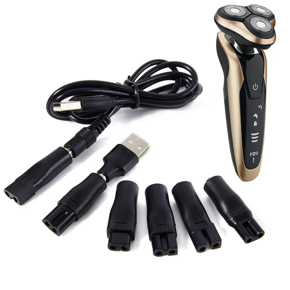 Universal Razor Charger Converter Charging Heads Adapter Hair Clippers Double Hole Adapter 8pcs Set