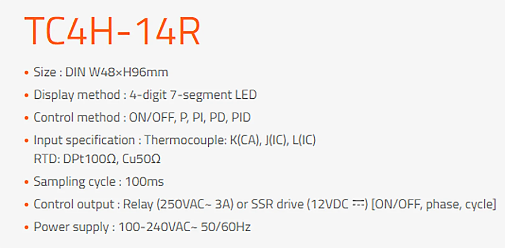 Autonics TC4H-14R TC4H-24R TC4H-N4N TC4H-N4R temperature control