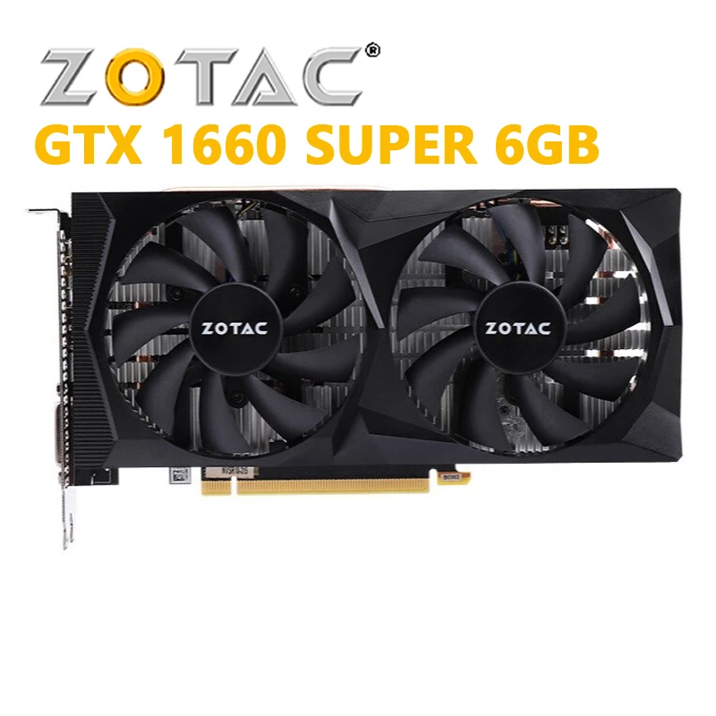 ZOTAC GeForce GTX 1660 супер графические карты GPU Map для NVIDIA GTX 16 серии GTX1660S 6 ГБ 12nm 1660 GTX 1660 S видеокарта б/у