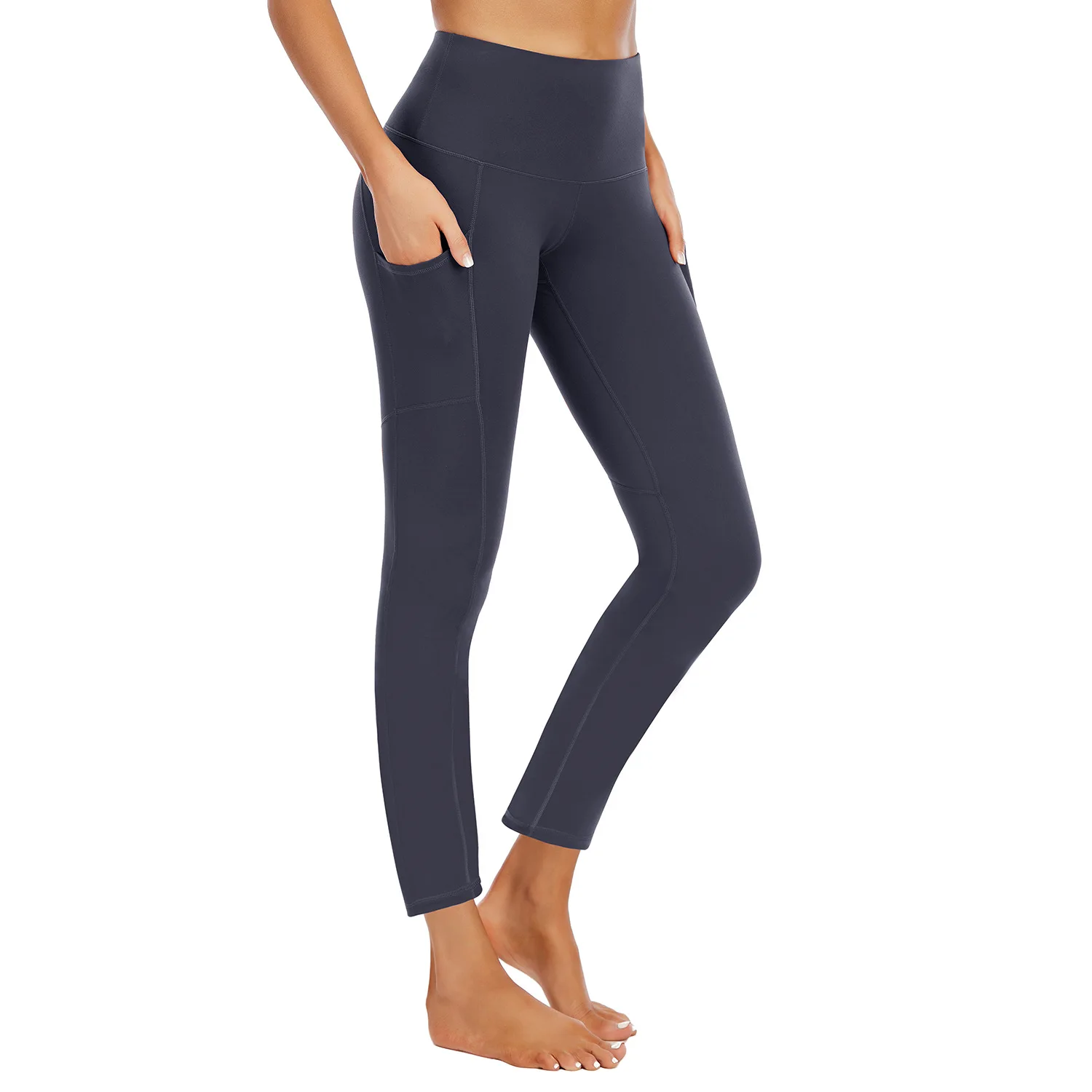 

Nude Feel Skin-Friendly Yoga Pants High Waist Stretch Tight-Fitting CinchedExercise Workout Pants Women's Cross-Border Trousers