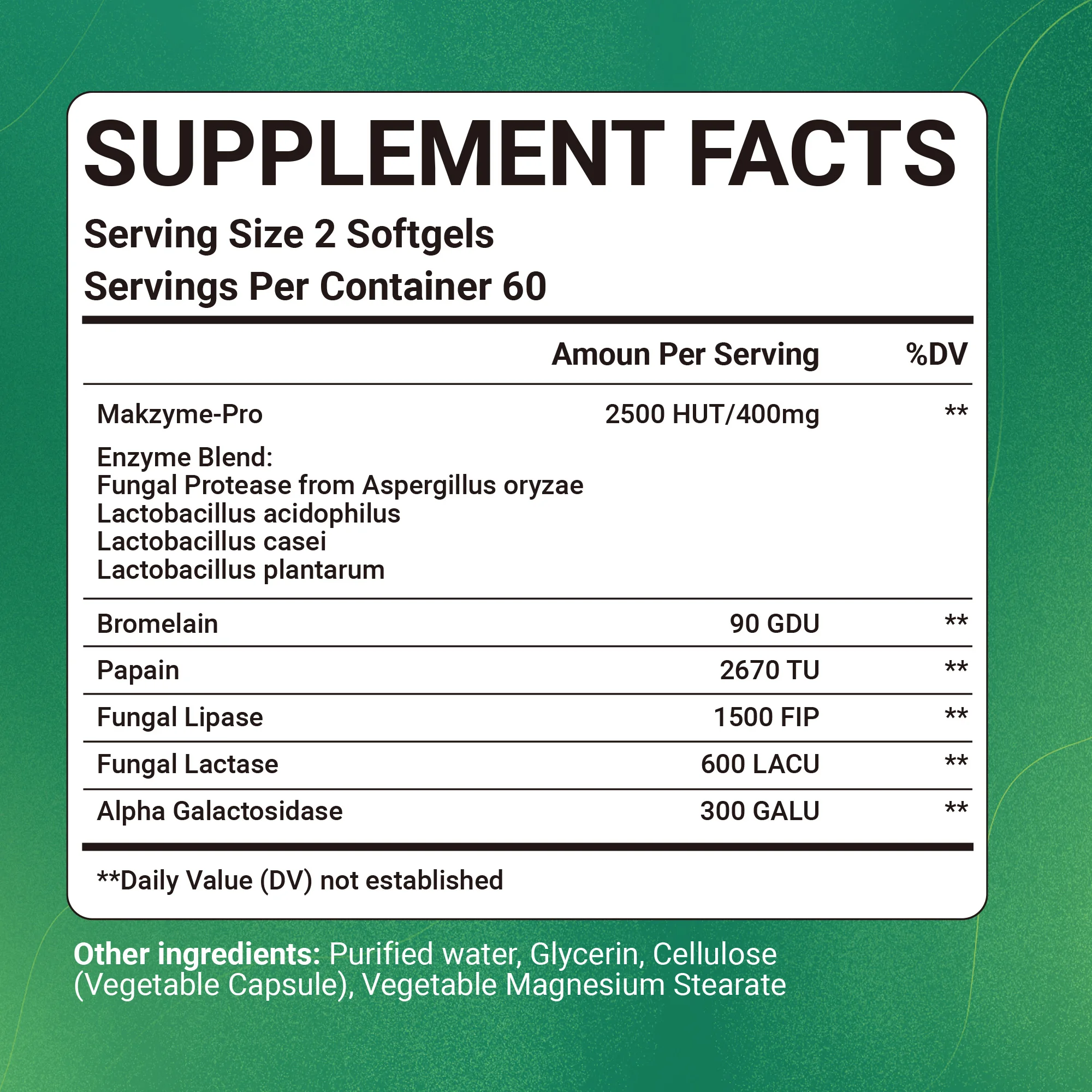Digestive Enzymes Supplement - Reduces Bloating, Regular Bowel Movements, Support Overall and Digestive Health,Enhances Vitality