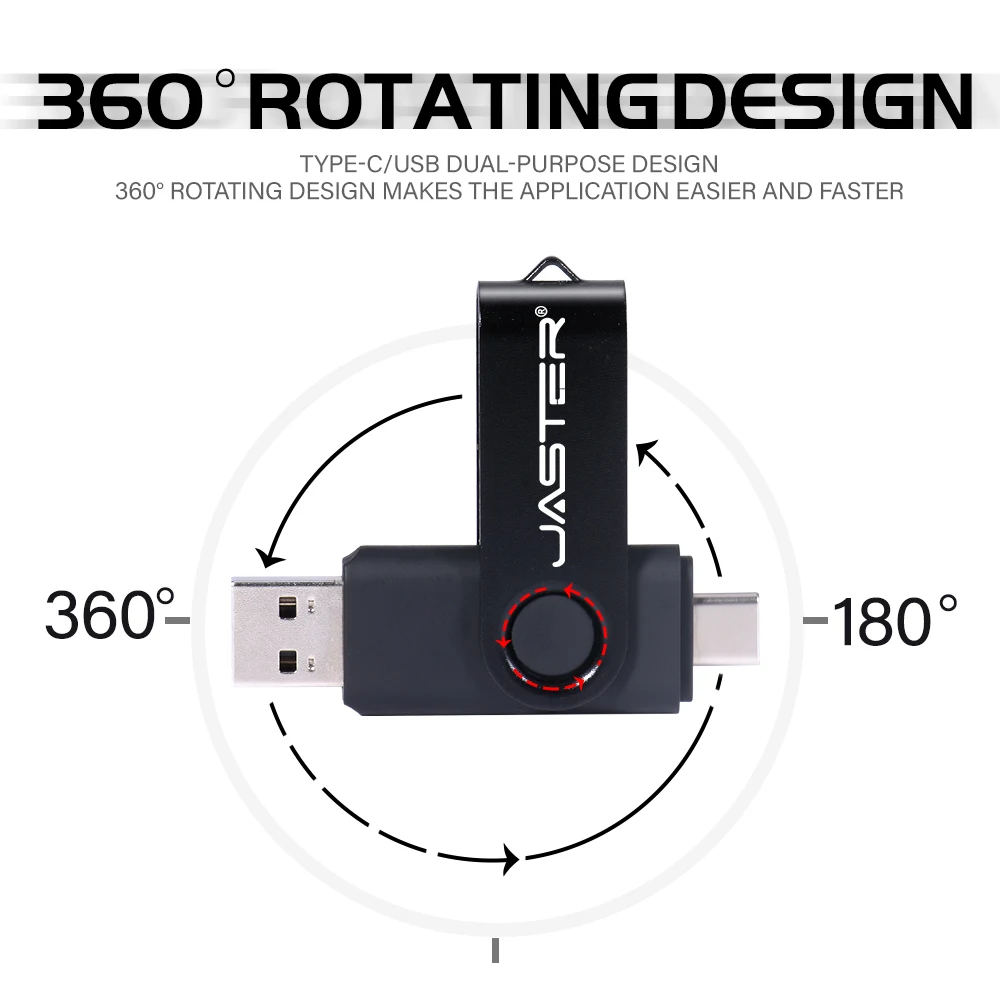 Флэш-накопитель JASTER, USB TYPE-C 3,0, 128 ГБ